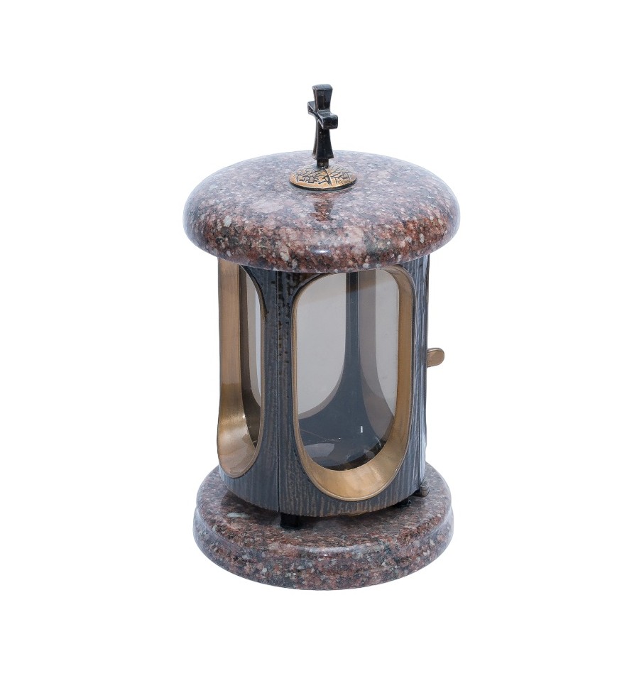 LAMPION MOSIĄDZ+GRANIT CIEMNE ZŁOTO