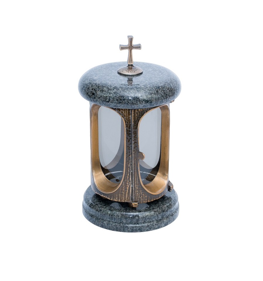 LAMPION MOSIĄDZ+GRANIT CIEMNE ZŁOTO