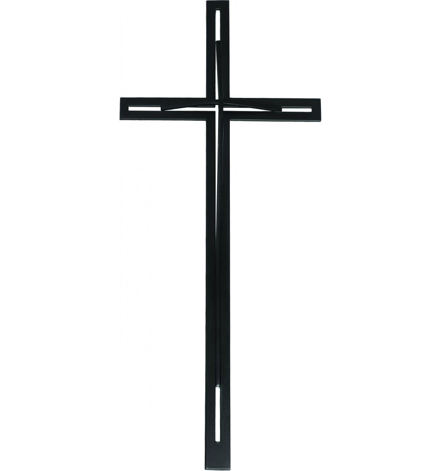 KRZYŻ ZE STALI NIERDZEWNEJ KW10 CZARNY