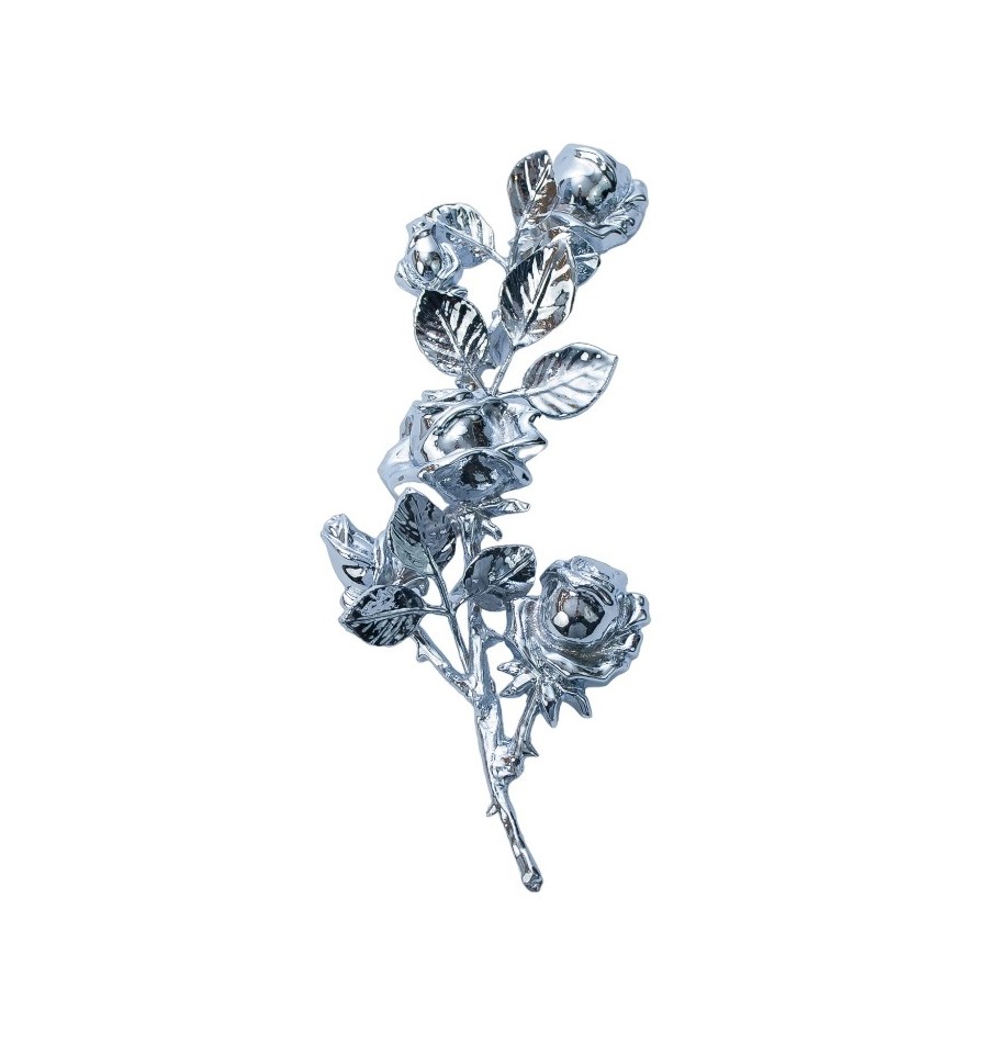 Róża mosiężna 27cm chrom